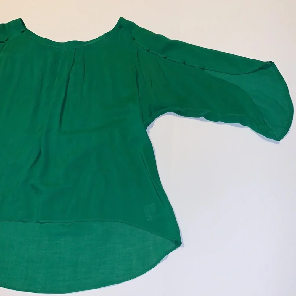 Anthropologie Maeve Green Flowy Blouse - Women’s Size Small - Picture 4 of 8